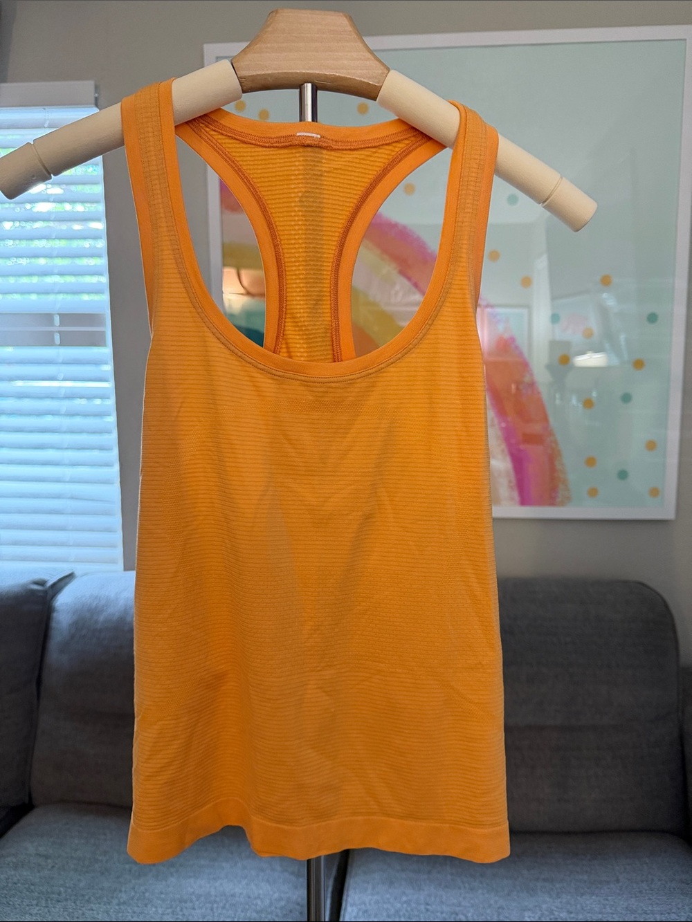 lululemon athletica Orange Racerback Tank Top